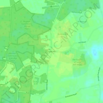 Sand Hill topographic map, elevation, terrain