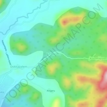 Pathapadu topographic map, elevation, terrain