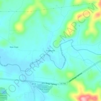 Culpepper topographic map, elevation, terrain