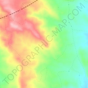 Covatilla topographic map, elevation, terrain