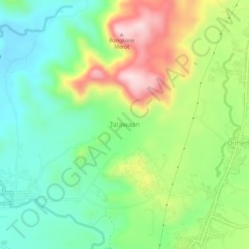 Talawaan topographic map, elevation, terrain