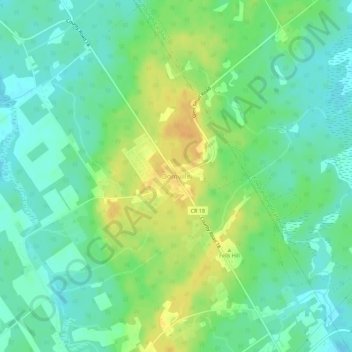 Domville topographic map, elevation, terrain