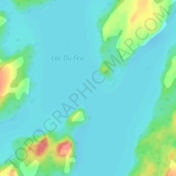 Lac du Feu topographic map, elevation, terrain