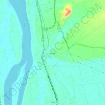 El Matmar topographic map, elevation, terrain