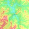 Kaga-Bandoro topographic map, elevation, terrain