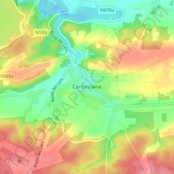 Cerfontaine topographic map, elevation, terrain