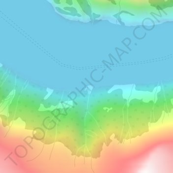 Bloomberg topographic map, elevation, terrain