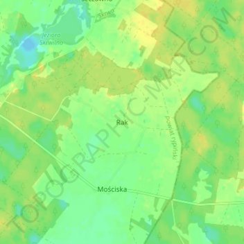 Rak topographic map, elevation, terrain