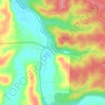 Huzzah Valley Resort topographic map, elevation, terrain