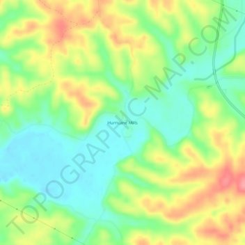 Hurricane Mills topographic map, elevation, terrain