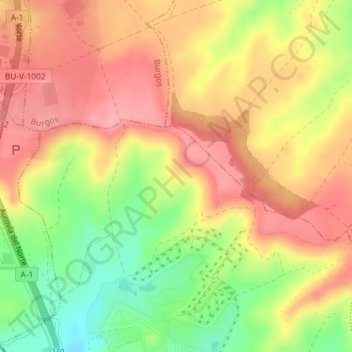 Laiza topographic map, elevation, terrain