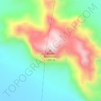 South Mountain topographic map, elevation, terrain
