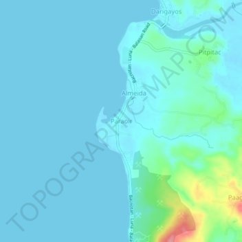 Paraoir topographic map, elevation, terrain