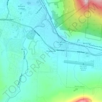 Meadowvale topographic map, elevation, terrain