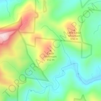 Cedar Mountain topographic map, elevation, terrain