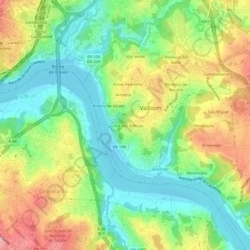 Quinta das Belezas topographic map, elevation, terrain