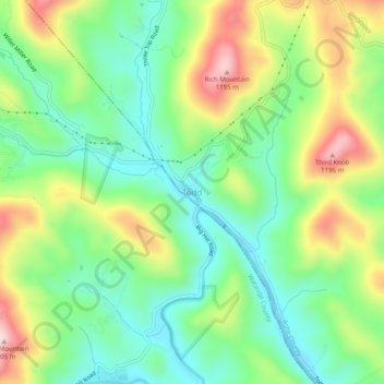 Todd topographic map, elevation, terrain