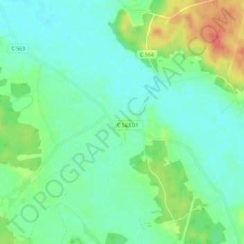 Härkeberga topographic map, elevation, terrain