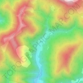 Borne topographic map, elevation, terrain