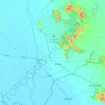 Khao Sam Yot topographic map, elevation, terrain