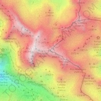 Torre Blanca topographic map, elevation, terrain