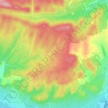 Celettes topographic map, elevation, terrain