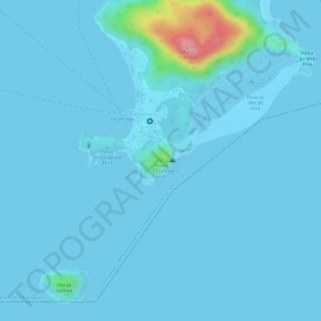 Morro das Encantadas topographic map, elevation, terrain