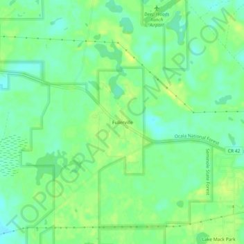 Fullerville topographic map, elevation, terrain