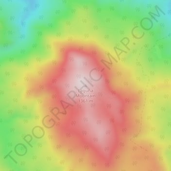 Laguna Mountain topographic map, elevation, terrain