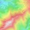Caucasus Mountains topographic map, elevation, terrain