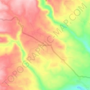 Parsoburan topographic map, elevation, terrain