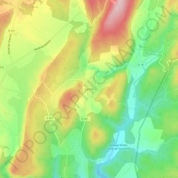 Carniol topographic map, elevation, terrain