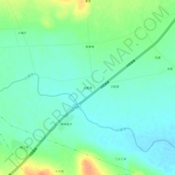Dayawan topographic map, elevation, terrain