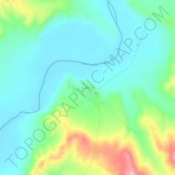 Kalecik topographic map, elevation, terrain