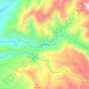 Santa Rita topographic map, elevation, terrain