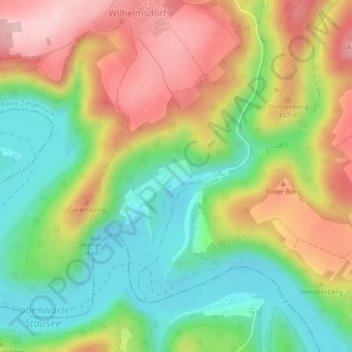 Portenschmiede topographic map, elevation, terrain