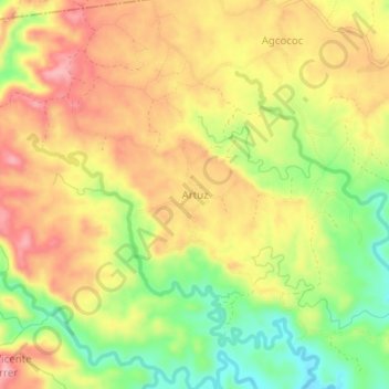 Artuz topographic map, elevation, terrain