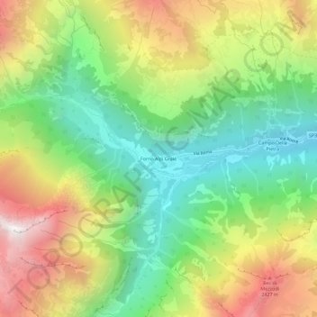 Forno Alpi Graie topographic map, elevation, terrain