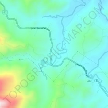MURUK topographic map, elevation, terrain