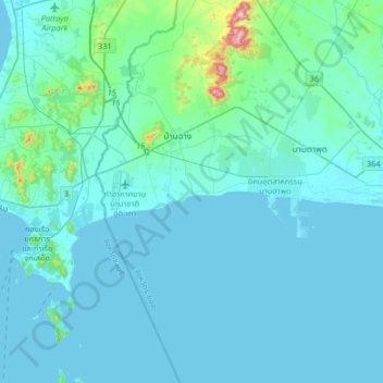 Ban Chang topographic map, elevation, terrain