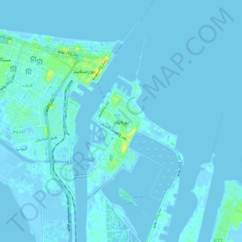Port Fuad topographic map, elevation, terrain