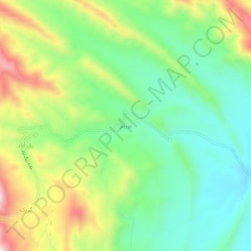 Borim topographic map, elevation, terrain