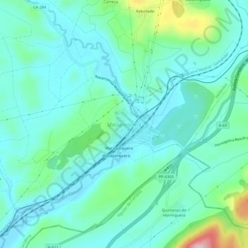 Mataporquera topographic map, elevation, terrain