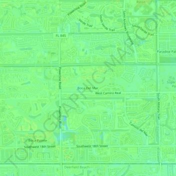 Boca Del Mar topographic map, elevation, terrain