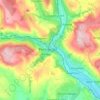 Pontypridd topographic map, elevation, terrain