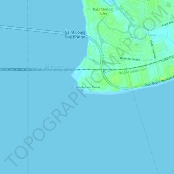 Henderson Point topographic map, elevation, terrain