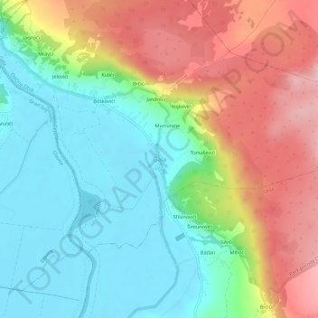 Gala topographic map, elevation, terrain