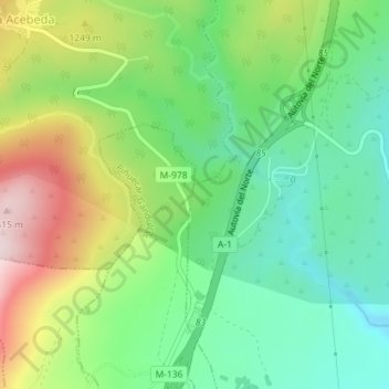 La Alberca topographic map, elevation, terrain