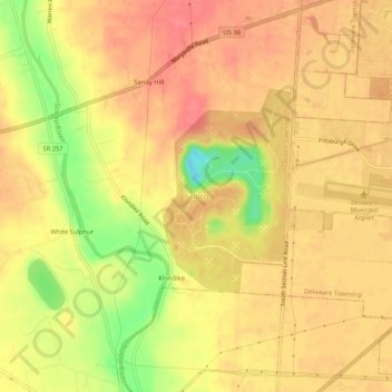 Scioto topographic map, elevation, terrain