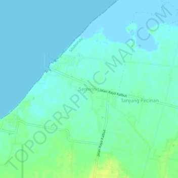 Semiring topographic map, elevation, terrain